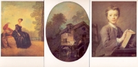 Французская живопись XVIII века Набор из 16 открыток артикул 4479c.